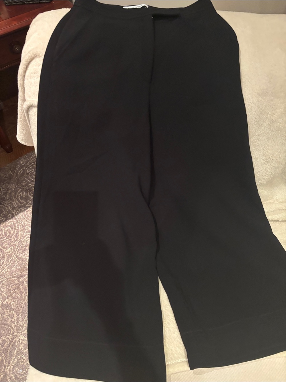 Elizabeth and James Black Wide-Leg Trousers